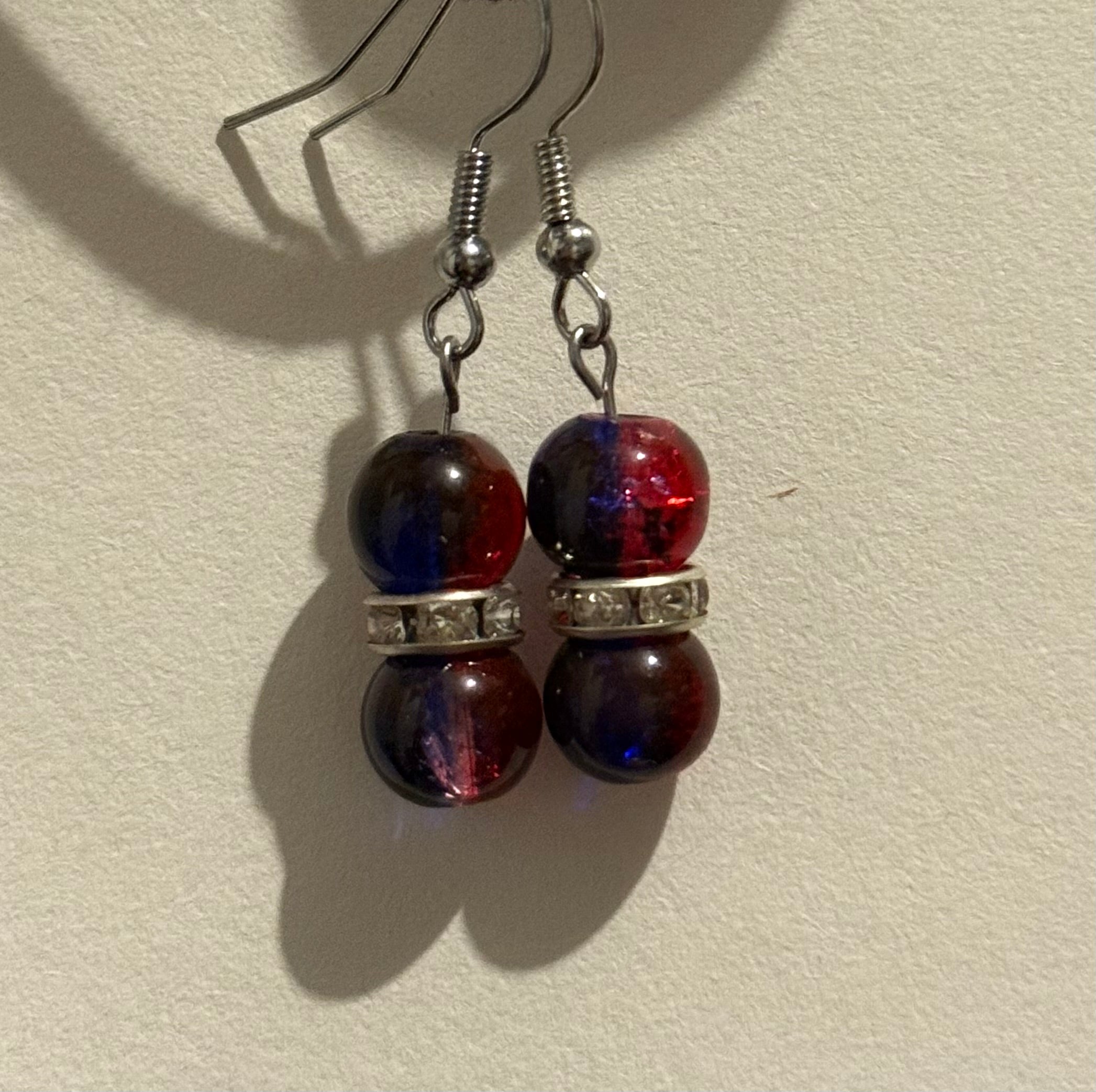 Multicoloured bead earrings